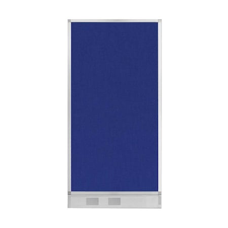 Versare Hush Panel Configurable Cubicle Partition 3' x 6' Royal Blue Fabric w/ Cable Channel 1856305